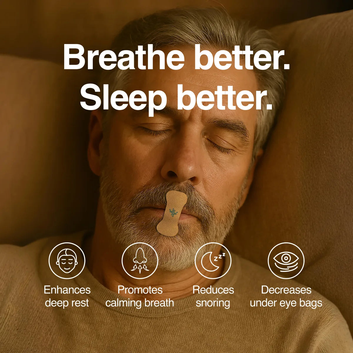 Breathe better, sleep better — Slim Profile enhances deep rest, calming breath, and reduces snoring