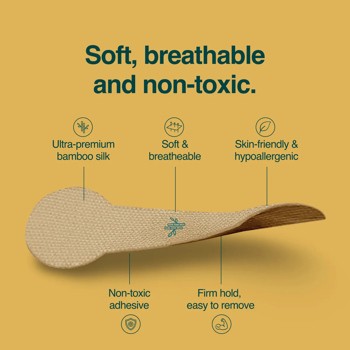 Soft, breathable, and non-toxic — ultra-premium bamboo silk Slim Profile features