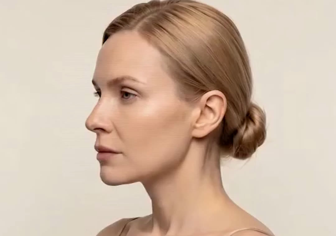 Woman in profile showing nasal airflow path